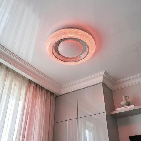 Світлодіодний світильник смарт стельовий ... Diasha 70W до 16 м² колір Білий+Хром DB-8314/400RGB