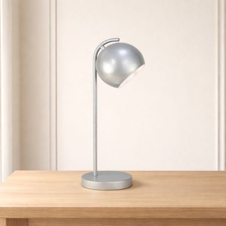 Декоративна настільна лампа VALESO срібна, LT91054