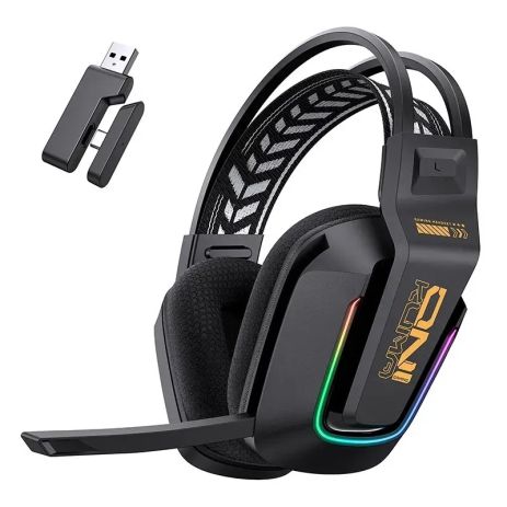 Наушники Onikuma Tri Mode gaming headphones GT828 |BT5.4/2.4G/Type-C, 15/55H, RGB| black