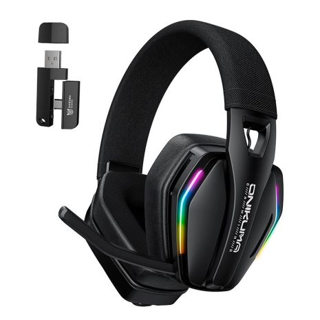 Наушники Onikuma Tri Mode gaming headphones GT826 |BT5.4/2.4G/Type-C, 15/80H, RGB| black