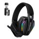 Навушники Onikuma Tri Mode gaming headphones GT826 | BT5.4/2.4G/Type-C, 15/80H, RGB | black