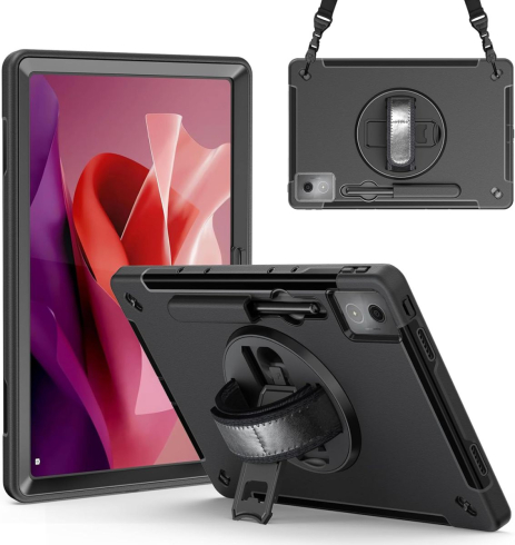 Чохол Rugged 3 Layers броньований протиударний з захистом Lenovo Idea Tab PRO 12.7 TB373FU TB375FC Чорний