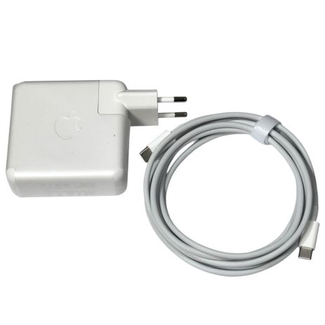 Оригінальний мережевий блок живлення для ноутбука Apple MacBook 20.3V 3A 61W USB Type-C квадратний з вилкою та кабелем