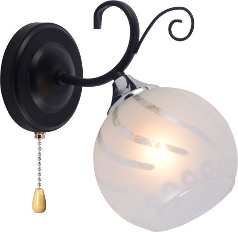 Бра настенная INTEREES IS XA1211B-1 BK+CR