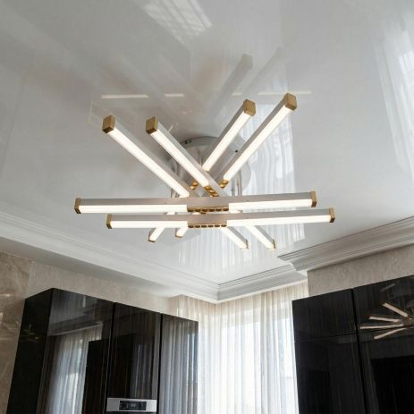 Люстра линейная с пультом Diasha 80W до 18 м² цвет Белый 2531WH+WH dimmer