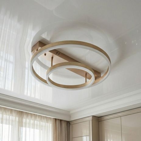 Светодиодная люстра с пультом в гостиную Diasha 60W до 16 м² цвет Золото 2537G dimmer