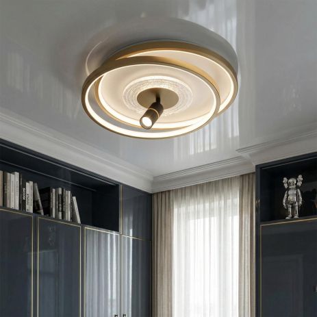 Люстра в детскую 3 режима Diasha 66W до 16 м² цвет Белый+Золото 5532WH+G dimmer