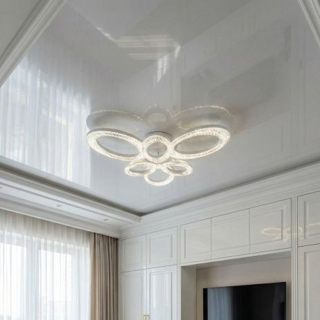 Потолочная светодиодная люстра с пультом Diasha 80W до 18 м² цвет Белый 5607/3+3WH