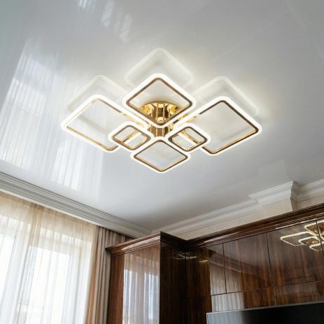 Лед люстра с диммером Diasha 105W до 20 м² цвет Золото A8160/6G