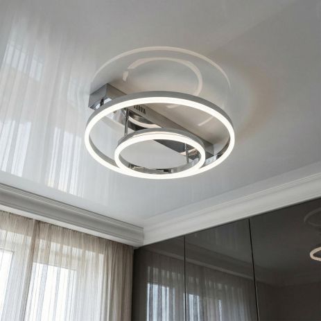 Светодиодный светильник в зал Diasha 60W до 16 м² цвет Хром 2537HR dimmer