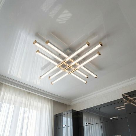 Люстра лучи потолочная Diasha 60W до 16 м² цвет Белый 2532WH+WH dimmer