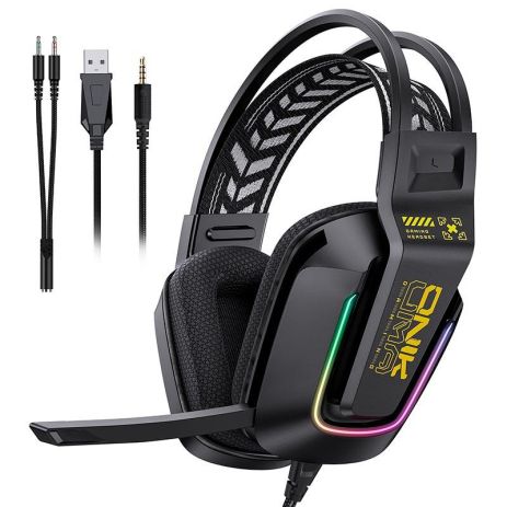 Наушники Onikuma wired gaming headphones X13 |3.5mm+USB, RGB| black