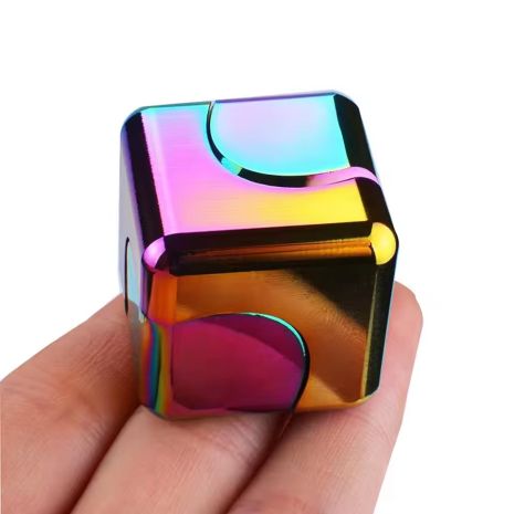 Спинер металлический куб 3D-головоломка гироскоп антистресс Magic Cube Fidget Spinner Сенсорные антистрессовые развивающие игры
