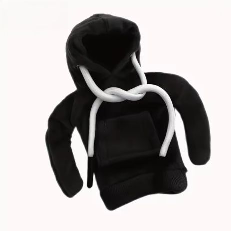 Чехол "мини-худи" для рычага КПП автомобиля универсальный 130mm Black-White Чехол "мини-худи" для рычага КПП автомобиля универсальный 130mm Black-White