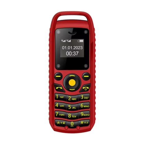 Міні телефон-гарнітура SERVO B25, 2 SIM-картки, 2G, Bluetooth, TF, 68x28x13мм, 380mAh, Red