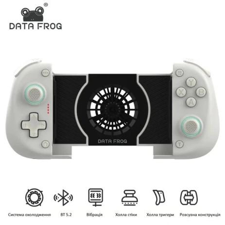 Беспроводной геймпад Data Frog X3 White с системой охлаждения для Android, Nintendo Switch, Pc