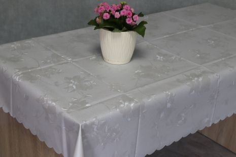 Скатерть виниловая на кухонный стол 110*140 см 7D/f/silver