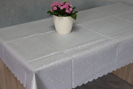 Скатерть виниловая на кухонный стол 110*140 см 7D/d/silver