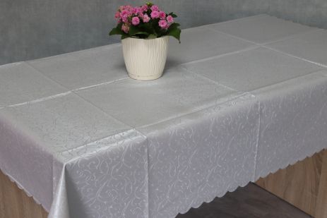 Скатерть виниловая на кухонный стол 110*140 см 7D/z/silver