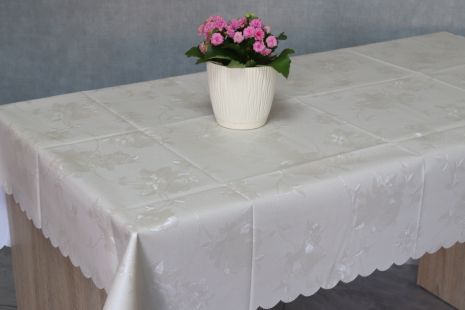 Скатерть виниловая на кухонный стол 110*140 см 7D/f/beige