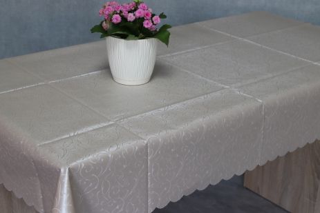 Скатерть виниловая на кухонный стол 110*140 см 7D/z/beige