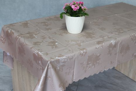 Скатерть виниловая на кухонный стол 110*140 см 7D/f/caramel