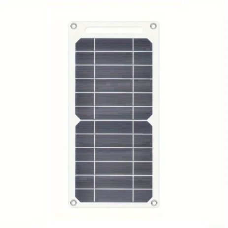 Портативная солнечная панель 1*USB 5V до 35W с карабинами и присосками (300*245mm) White-Grey