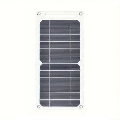 Портативная солнечная панель 1*USB 5V до 35W с карабинами и присосками (300*245mm) White-Grey