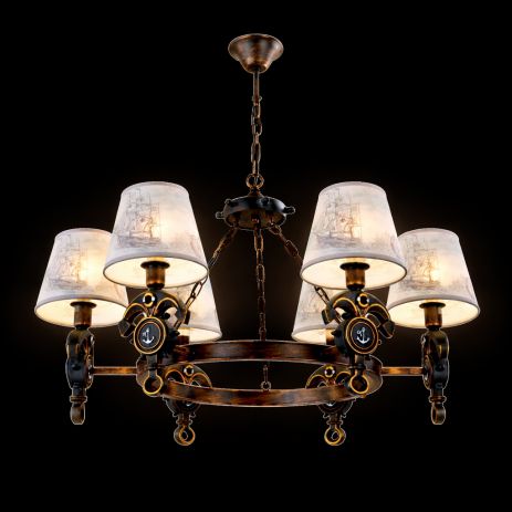 Классическая люстра Sirius YG 18233-6P с 6 плафонами