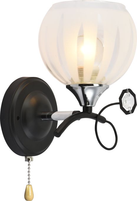 Бра настенная INTEREES IS XA1259B-1 BK+CR