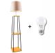 Торшер Sirius FL 9107-ORW с текстильным абажуром