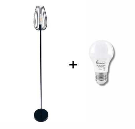 Чорний торшер сучасний в стилі лофт Sirius TY-3089 BK