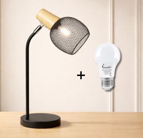 Настільна лампа VALESO LT9000 BK у стилі лофт з поворотним механізмом