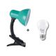 Зеленая настольная лампа Sirius TY 1108B с прищепкой