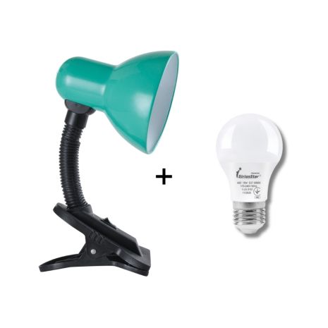 Зеленая настольная лампа Sirius TY 1108B с прищепкой