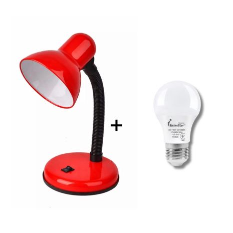 Настільна лампа металева VALESO SM-203 для робочого столу та спальні Червона SM-203