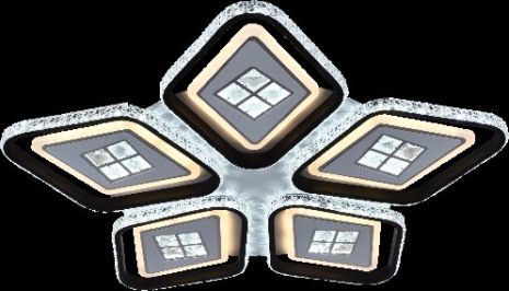 Люстра світлодіодна акрілова Sirius C7054/5B WH+BK (270W)