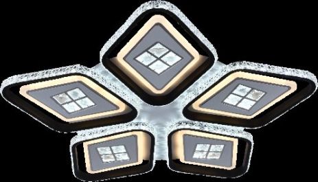 Люстра светодиодная акриловая Sirius C7054/5B WH BK (270W)