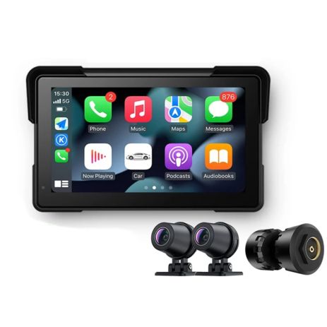 Видеорегистратор для мотоцикла + GPS навигатор 5 в 1: CarPlay / Android Auto +датчики давления в шинах Nectronix M552 Видеорегистратор для мотоцикла + GPS навигатор 5 в 1: CarPlay / Android Auto +датчики давления в шинах Nectronix M552