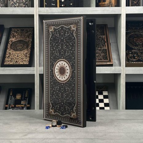 Эксклюзивные стеклянные нарды Классика в деревянном корпусе 60см/50см