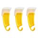 Скребок-лопатка кулінарний силіконовий (135mm) комплект 3шт. Yellow