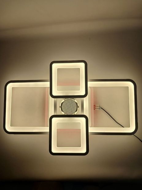 Люстра потолочная светодиодная с музыкальной колонкой и RGB подсветкой для гостиной и спальни VALESO YZD1269 Б