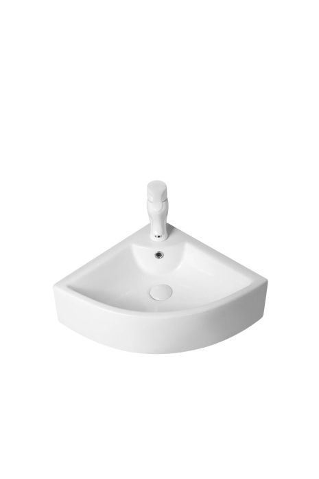 Умывальник угловой 460*460*160 VALESO A406 (фаянс, без донного клапана)