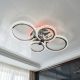 Светодиодная люстра кольца с пультом Diasha 70W до 16 м² цвет Хром A8180/4HR 3color