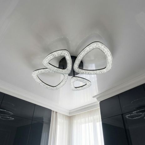 Диаша потолоч. люстра из акрила 53W до 12 м² Черная 6633/2+2BK Диаша потолоч. люстра из акрила 53W до 12 м² Черная 6633/2+2BK