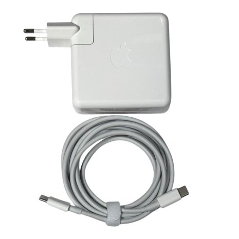 Оригінальний мережевий блок живлення для ноутбука Apple MacBook 20.2V 4.3A 87W USB Type-C квадратний з вилкою та кабелем