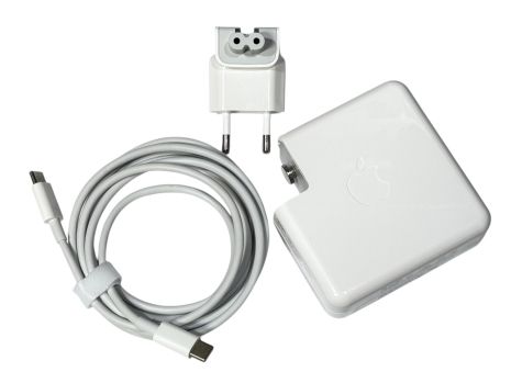 Блок живлення для ноутбука Apple 20.2V 4.3A 87W USB Type-C квадратний з вилкою та кабелем