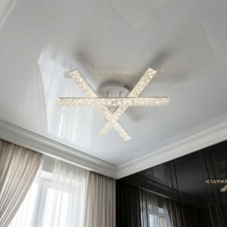 Потолочная LED люстра Diasha 48W до 10 м² цвет Белый SX818/3WH