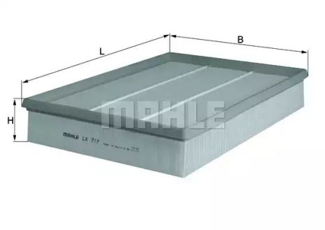 Фильтр воздушный VOLVO 1257546 GMC 25062201, MAHLE/KNECHT (LX717)