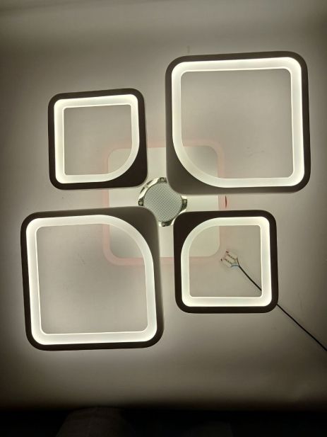 Люстра стельова світлодіодна з музичною колонкою та RGB підсвіткою для спальні та вітальні VALESO YZD1267 Біли